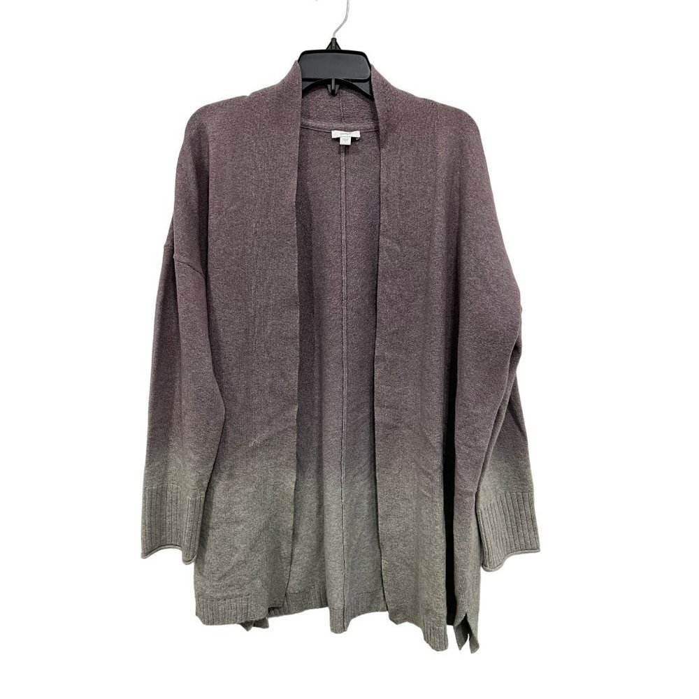 Pure Jill  Organic Lavender & Gray Ombre Open Cardigan Sweater Women's SOFT! J.‌